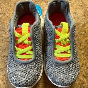 Carter's Gray and Neon Yellow Kids Sneakers